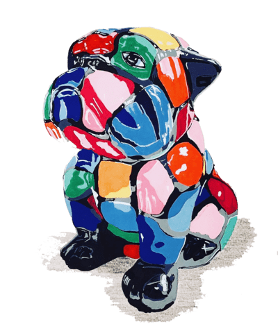 Bull the dog 3/4 face