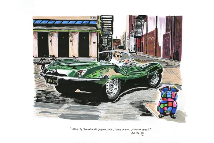 Steve Mc Queen and his Jaguar XKSS