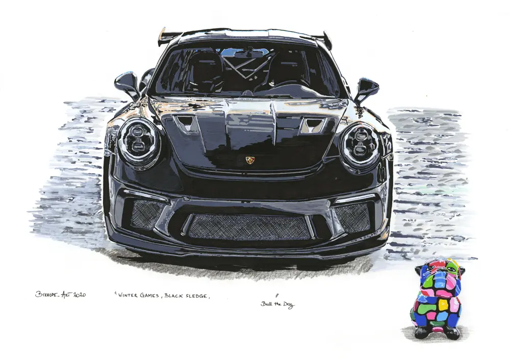 winter-games-black-sledge — WINTER GAMES, BLACK SLEDGE — BIXHOPE ART