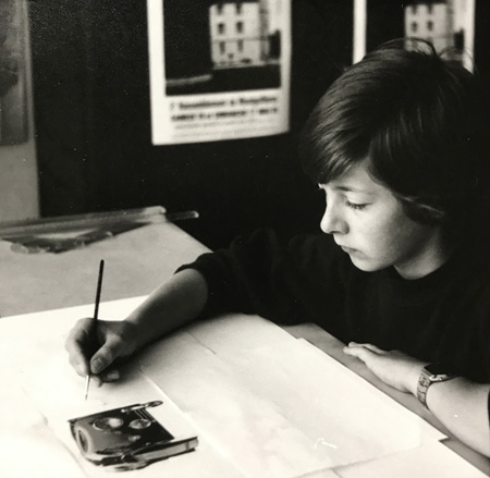 Bixhope Art dans l'atelier de son père Gérard Gantois