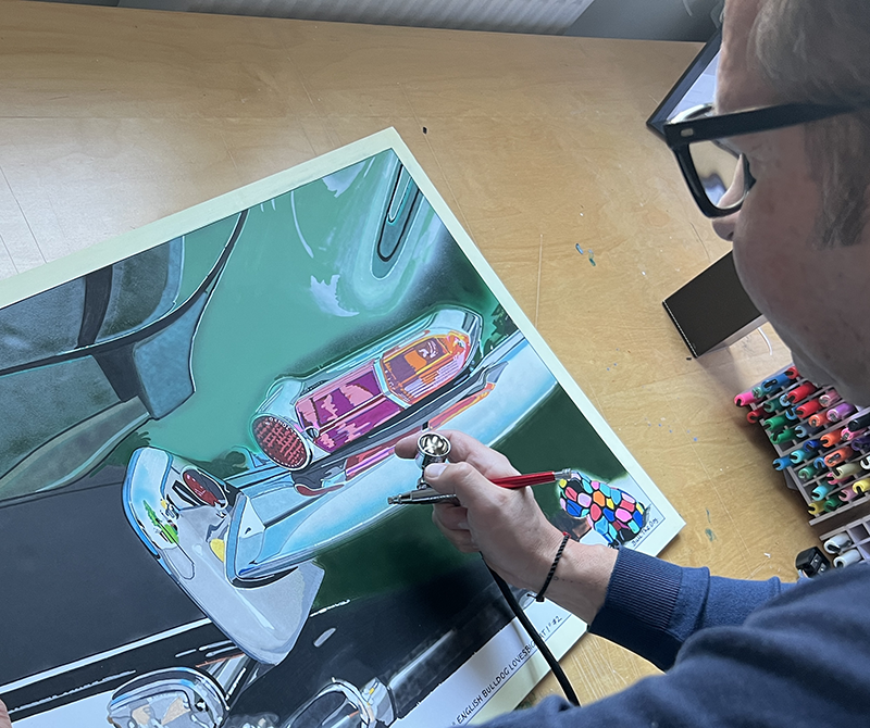 artiste art automobile : technique de Bixhope Art